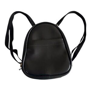 Atmosphere Backpack Black Charcoal Compact Small Faux Leather OS Unisex